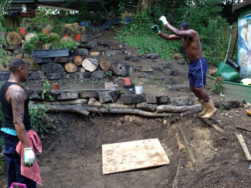 compressing the soil