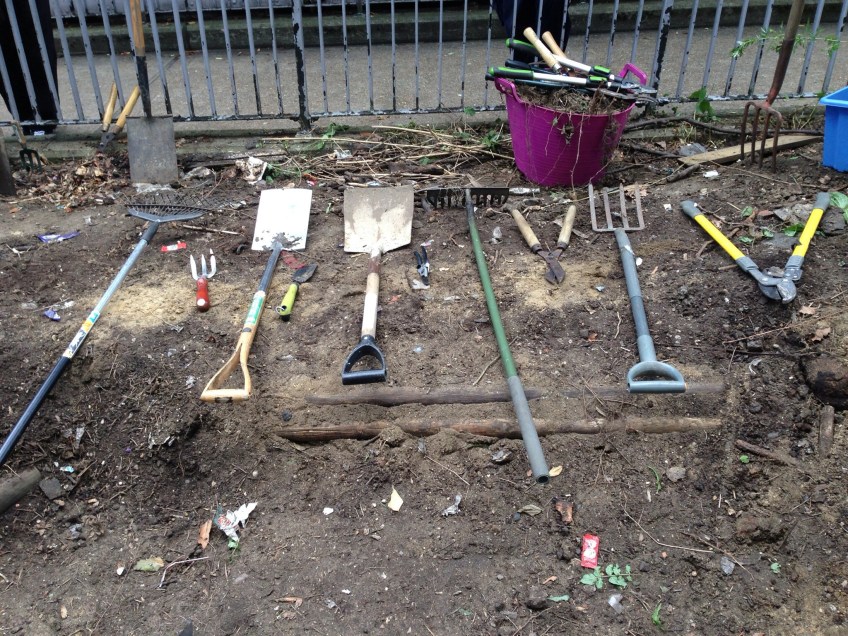 measuring out the pond